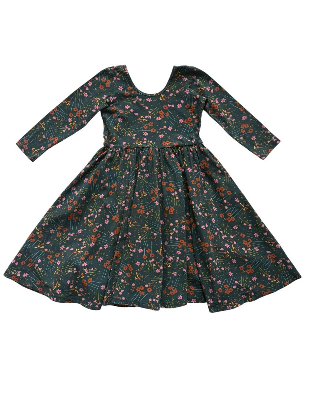 Alice + Ames Jolly Floral 3/4 Sleeve Ballet Dress Size 8